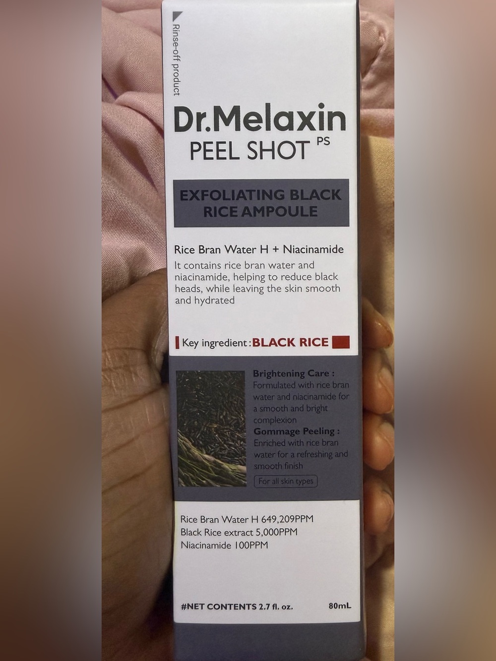 Peel Shot Exfoliating Black Rice Ampoule - Black